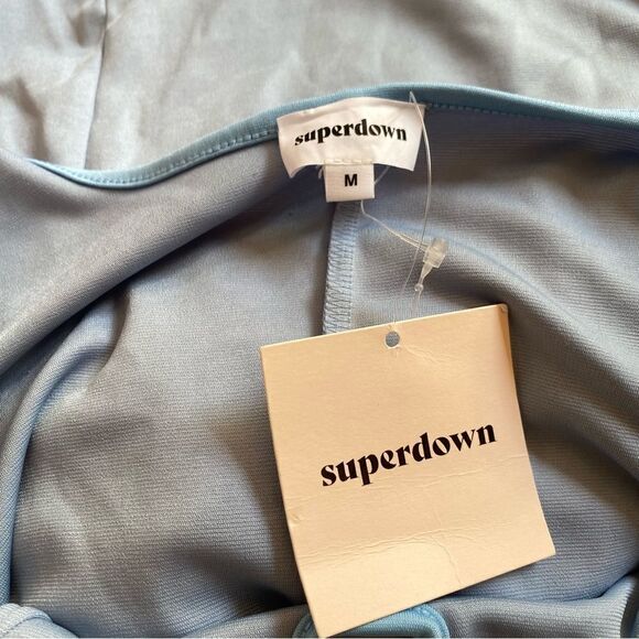 Superdown Ruby Maxi Dress pale blue bustier stretch slip Revolve NWT Sz M - Picture 8 of 11